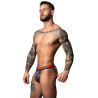 male power Jockstrap Soo Cumfy Bleu marine-Rouge
